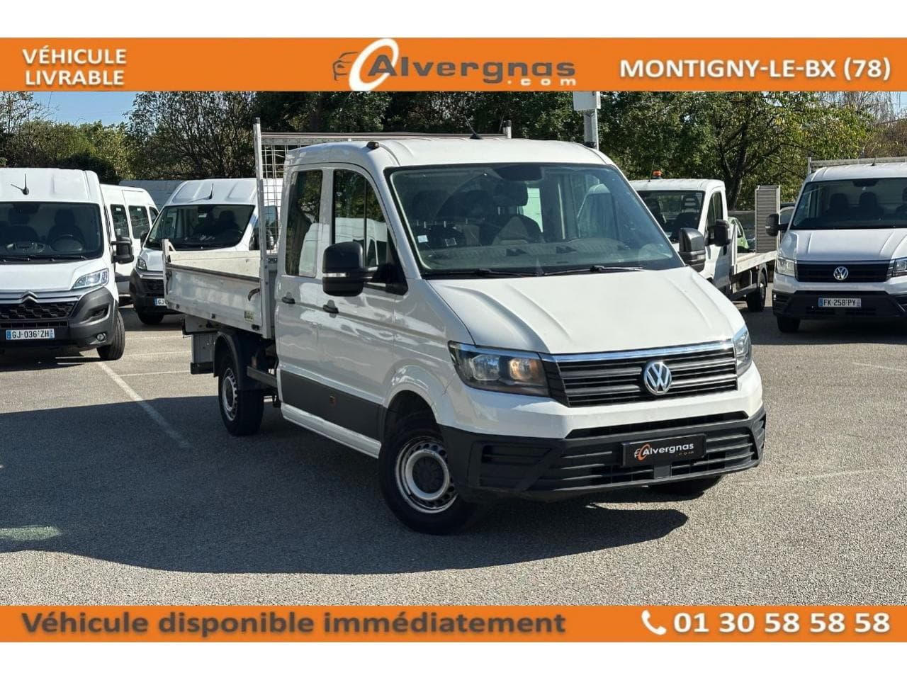 II CHASSIS DOUBLE CABINE 2.0 TDI 140 BENNE 7PL PRIX TTC